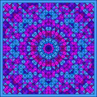 Abstract Colorful Digital Decorative Flower Star N4