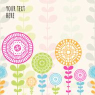 Vector seamless hand-drawn pattern with flowers and leaves N7