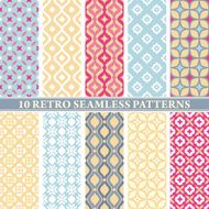 set of 10 retro seamless patterns N10