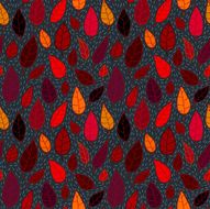 Dark red fallen leaves
