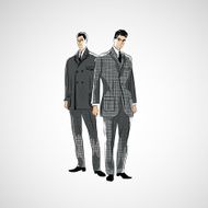 Vector sketch man in fashion clothes eps N4