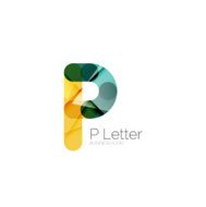 Minimal P font or letter icon design N20