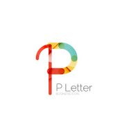 Minimal P font or letter icon design N22