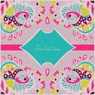 Greeting Card with Abstract Flowers