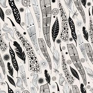 pattern of ornamental feathers N2