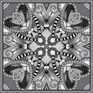 grey ornamental floral paisley bandanna N18