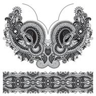 Neckline grey embroidery fashion black and white collection N4