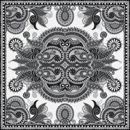 grey ornamental floral paisley bandanna N22