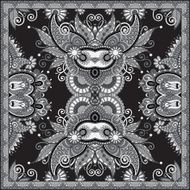 grey ornamental floral paisley bandanna N23