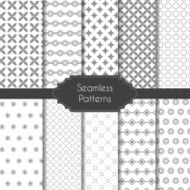 Set of geometric seamless patterns N6