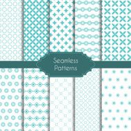 Set of geometric seamless patterns N7