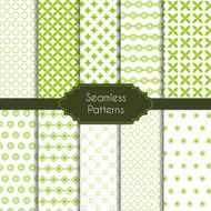 Set of geometric seamless patterns N8