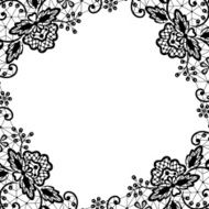 lace frame on white background