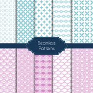 Set of geometric seamless patterns N10