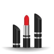 Red Lipstick on White Background
