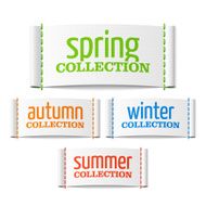 Spring summer autumn and winter collection labels
