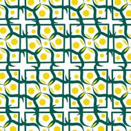seamless pattern with yellow circle