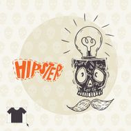 Hipster Skull Background N7