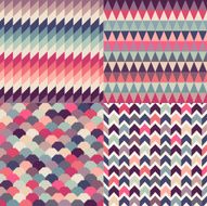 seamless multicolor geometric tiles pattern N2