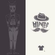 Hipster Background In Retro Style N10
