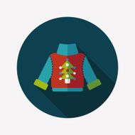 Sweater flat icon with long shadow eps10 N18