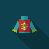 Sweater flat icon with long shadow eps10 N19