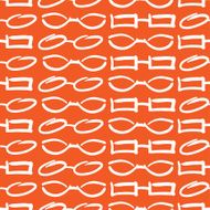 Glasses and Sunglasses Orange Seamless Pattern