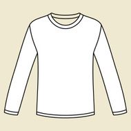 Black long-sleeved T-shirt template