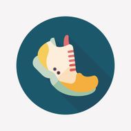 sneaker flat icon with long shadow eps10 N45