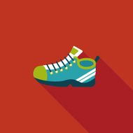 sneaker flat icon with long shadow eps10 N46