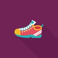 sneaker flat icon with long shadow eps10 N48