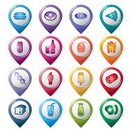 Food and Drinks Pointer Icons N5
