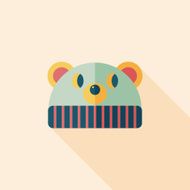 baby hat flat icon with long shadow eps10 N76