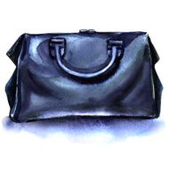 Blue travel bag on a white background N2
