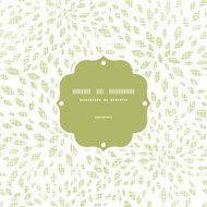 Vector green leaves explosion textile texture frame seamless pattern background