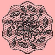Vintage fashion lace ornament background with flowers N2