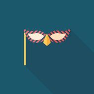 party mask flat icon with long shadow eps10 N48