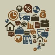 Business Icons in Conversation Shape