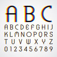 alphabetic fonts and numbers N28