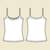 Woman singlet template N2
