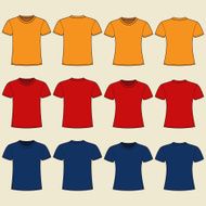 Blank t-shirts template Front and back