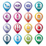 Food and Drinks Pointer Icons N7