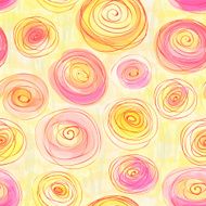 Seamless pattern with stylized buttercups