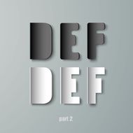 Vector Paper Graphic Alphabet white and black DEF