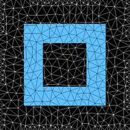 Abstract Design Blue Square Vector