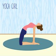 beautiful young girl practicing yoga in the gym N8