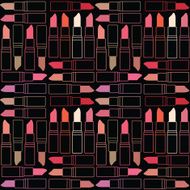 Vector seamless pattern background with lipsticks
