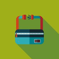 travel bag flat icon with long shadow N11