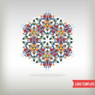 Kaleidoscopic and geometric graphic elements for design Kaleidoscope logo set N2