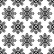 Seamless pattern with flower silhouettes N5
